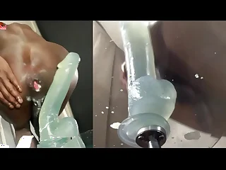 TWO ANGLES 1&2| Huge Dildo Riding Balls Deep Ass Fucking Extreme Anal Twink