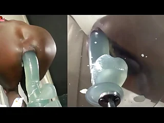 TWO ANGLES 1&6| Huge Dildo Riding Balls Deep Ass Fucking Extreme Anal Twink